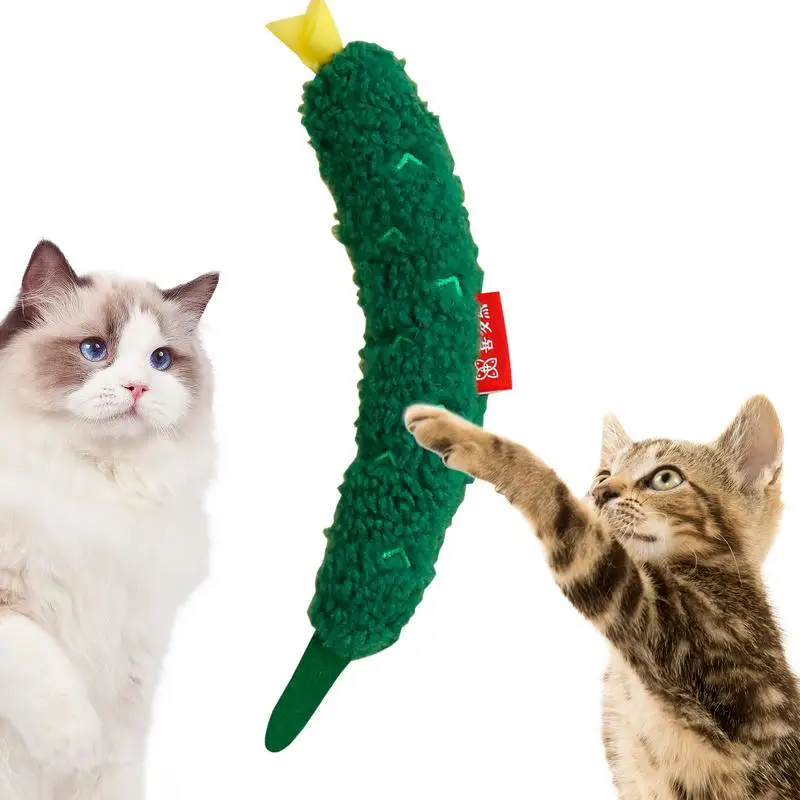 

Plush Chew Toys For Cat Stuffed Chew Toys Cucumber Carrot Catnip Toys Soft Pet Supplies Interactive Crinkle Cat Toys For Kitten