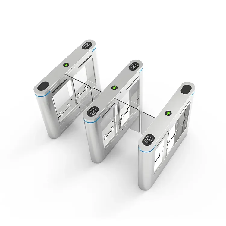 Weatherproof Automatic Swing Barrier Gate QR Code Reader Pedestrian Access Control Turnstile For Office Mall Station