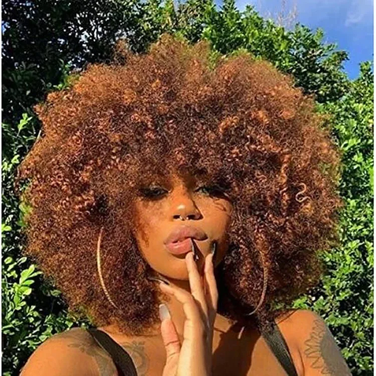 Cross border European and American wig big bang wig fluffy wig synthetic wig-Synthetic fiber wig