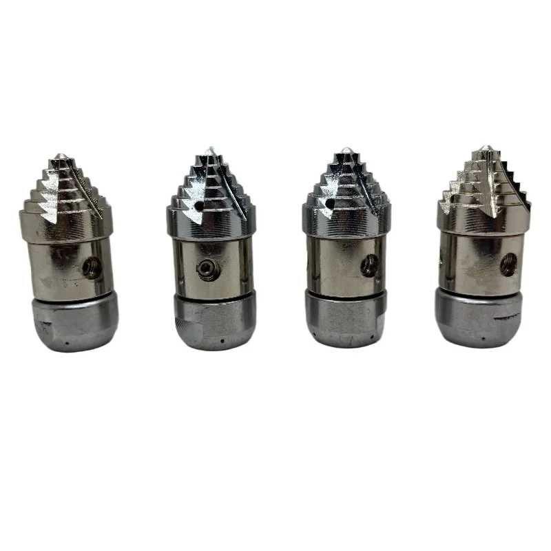 High-Pressure Rotary Sewer Jetting Nozzle G3/8 Thread 15L/min Rotating Pagoda Drain Cleaning Nozzle for Water Output Machines
