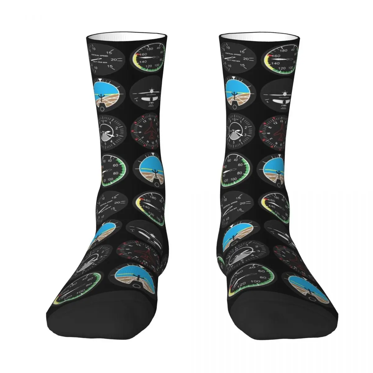 3D printing cosy Unisex Socks,Running Born To Fly Flight Pilot Aircraft Instrument Interesting Four Seasons Socks