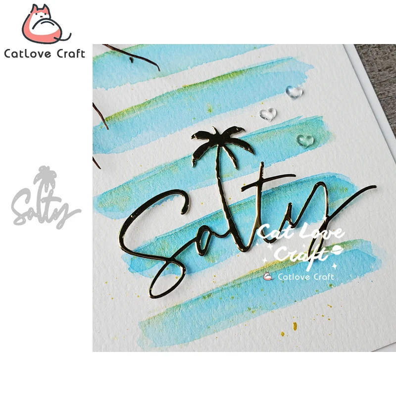 Catlove المالح كلمة المعادن قطع يموت سكرابوكينغ قالب سكين Stencil يموت قطع بطاقة صنع Craft بها بنفسك الحرفية النقش جديد يموت ل