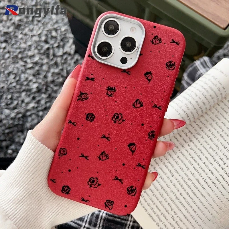 For Infinix Note 40 Pro Plus 30 Pro 12 Turbo Hot 10 Lite 9 Play Pro 8 Lite 5G 4G Phone Case Cute Ins Style Bow Tie Rose Cover