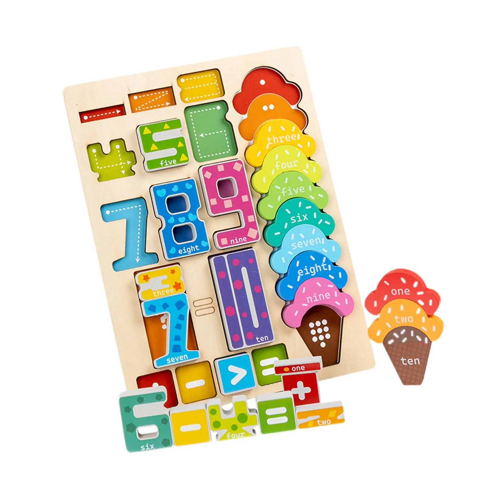 العد لعبة خشبية التنسيق بين اليد والعين العد وفرز الألوان التراص ألعاب حساب الأرقام للأطفال الصغار سن 3 4 5 6 7