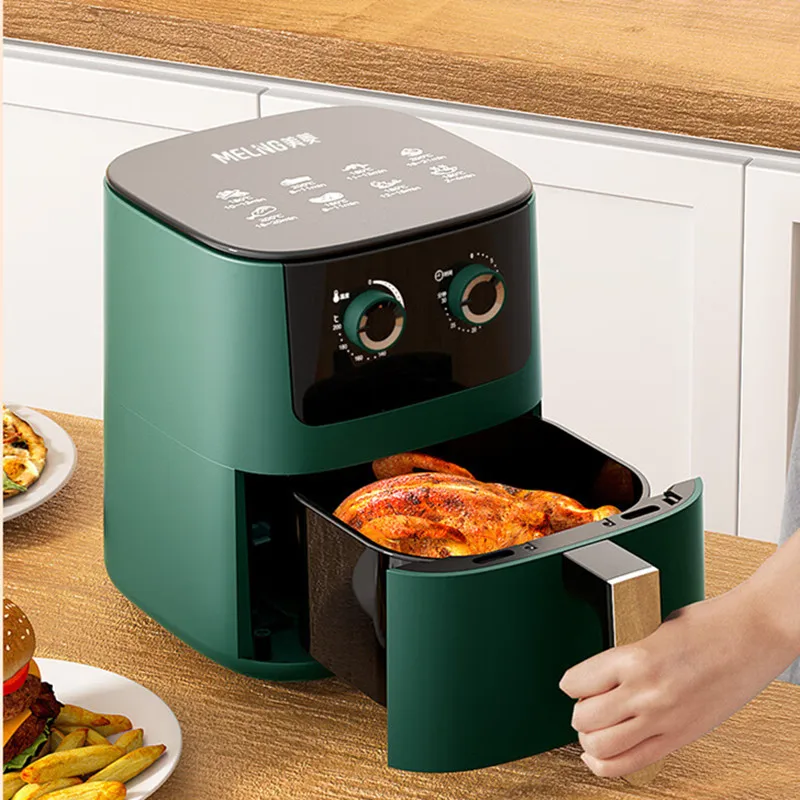 

Air Fryer 6L Household Timed Smoke Free Electric Fryer Does Not Stick To Low-fat Frying Pan French Fries Machine Double Knob