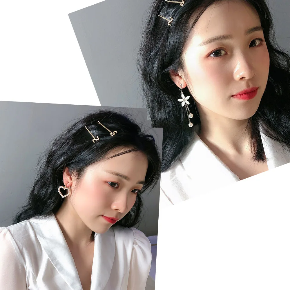 Exquisite Hollow Imitation Pearl Design Clip On Earrings Women's Tassel Long Clip-On Earrings, Versatile Non-Pierced Ear Clips image 6