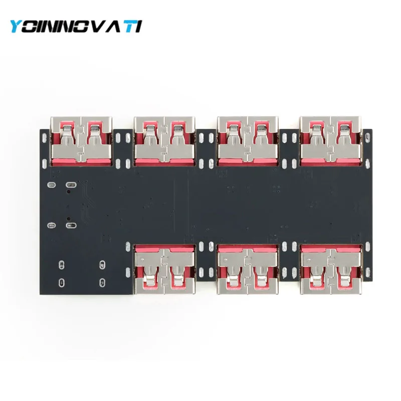 YT XL334P7 USB-C Hub, 7-Port USB 2.0 Splitter High-Capacity Multi-Port Expansion Module Plug-and-Play Data Transfer Adapter
