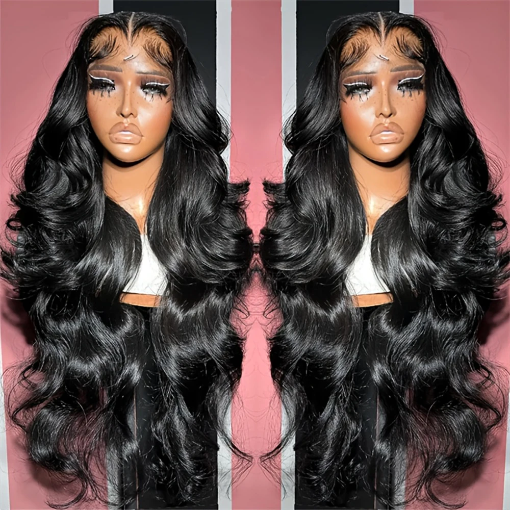 40 بوصة 13x4 الدانتيل الجبهة الباروكات شعر الإنسان 250% الكثافة الجسم موجة HD الدانتيل الجبهة الباروكات شعر الإنسان اللون الطبيعي غلويليس شعر مستعار للنساء #5