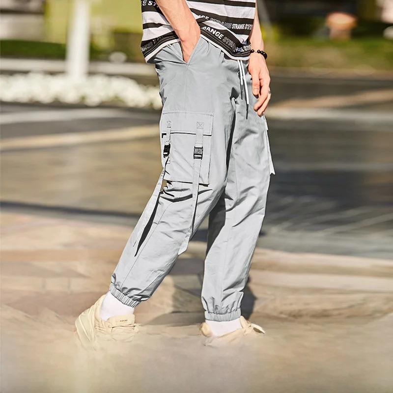 

Men's Casual Faion Qui Dry Color Nine Points Pants Leisure Workwear Trousers Trendy Youth Active Sle Autumn Thin