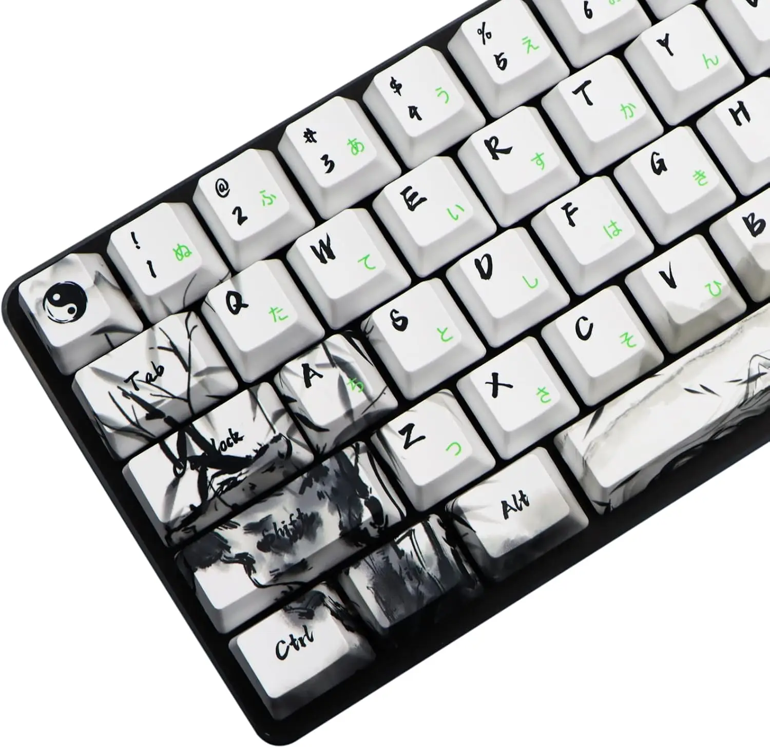 

Набор из 71 клавиш Ink Panda для клавиатур с 64, 61 и 71 клавишами, кастомные PBT-кейкапы OEM-профиля с японским шрифтом для Cherry MX K
