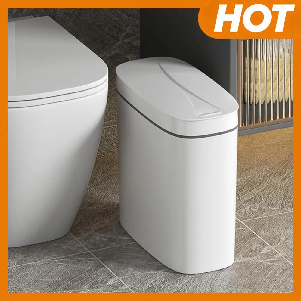 

14л автоматический мусорный бак IPX5 водонепроницаемый интеллектуальный бесконтактный мусорный бак с автоматическим датчиком движения мусорный бак для узкой ванной комнаты