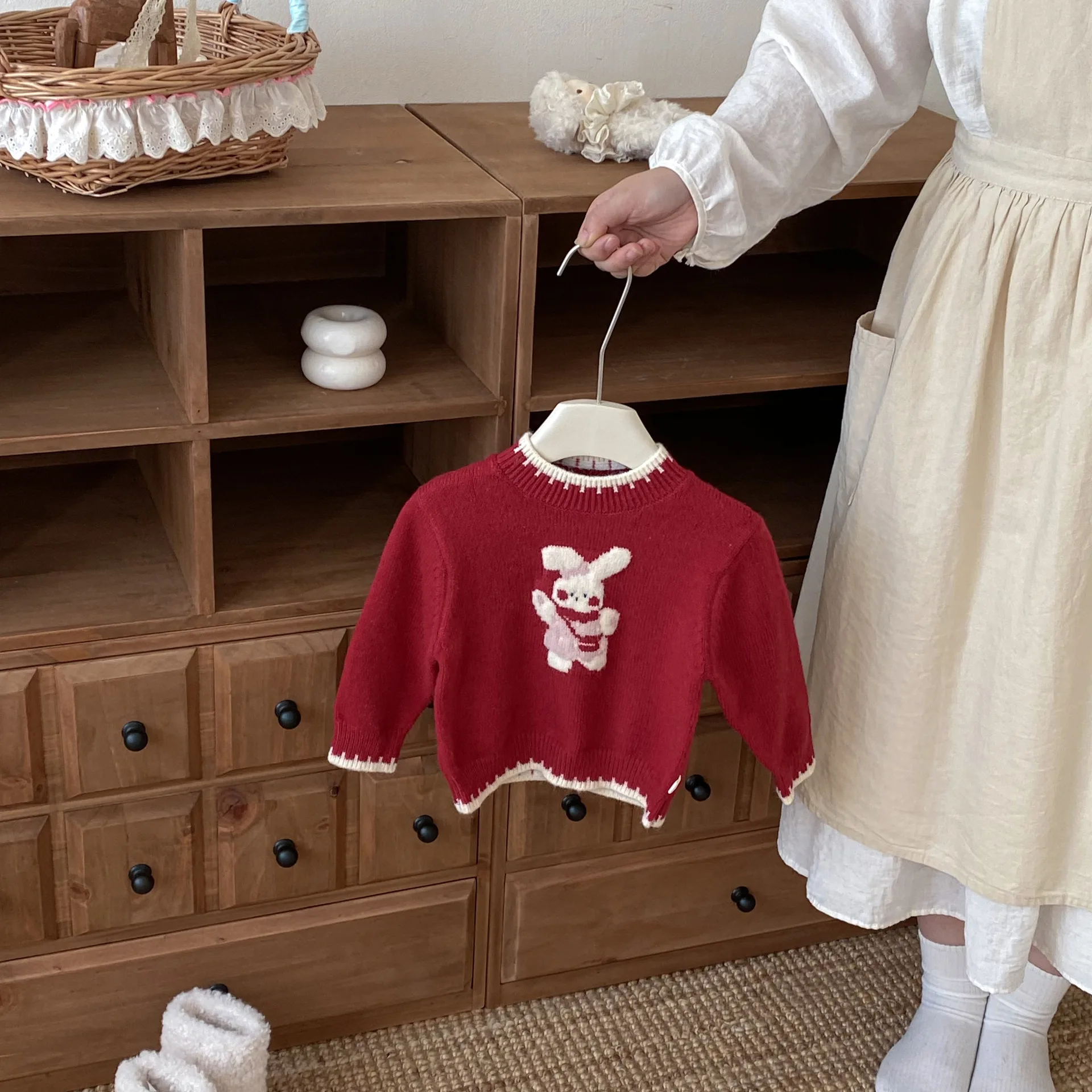 الكورية نمط الفتيات الكرتون سترة لطيف القط نمط طفل محبوك السترة الخريف الاطفال أزياء متماسكة أعلى