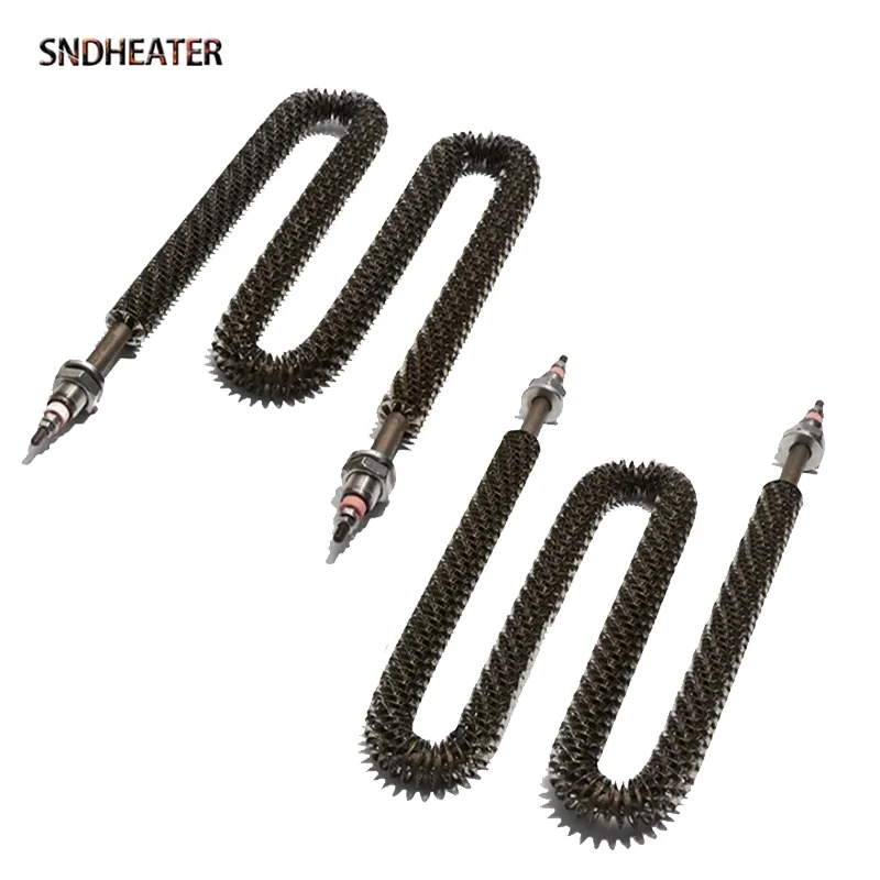 SNDHEATER 110V 220V 380V W M Type Fin Heating Element 1KW/2KW/3KW SS304/Copper M18 Thread Heater 400MM 500MM for Stove Blower
