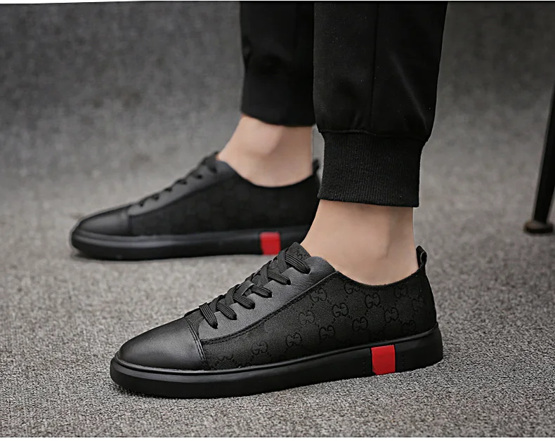 Mannen Schoenen Echt Lederen Casual Schoenen Plus Size 37-47 Sport Mode Instappers Mannelijke Schoenen Mens Running Shoess Neakers platte Schoenen