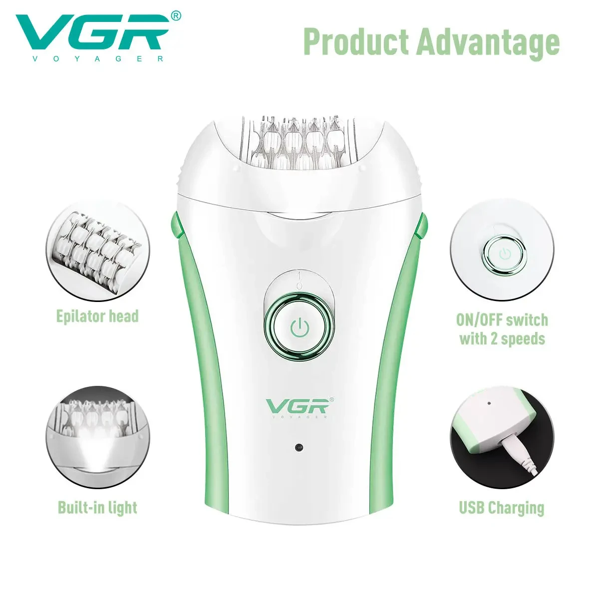 VGR V-705 Convenient Hair Trimmer Home Mini Hair Removal Device Stainless Steel Blade Private Area Hair Removal Machine image 6
