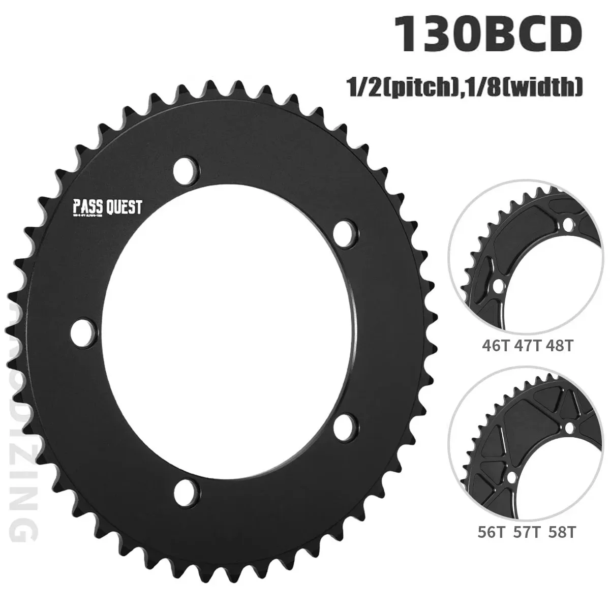 Passt Felkutatás 130 BCD chainring közúti Bicikli Meredt fogas Bicaj összecsukható Bicaj Rablánc Kerék egységes Bicikli chainwheel Bicaj alkatrészek