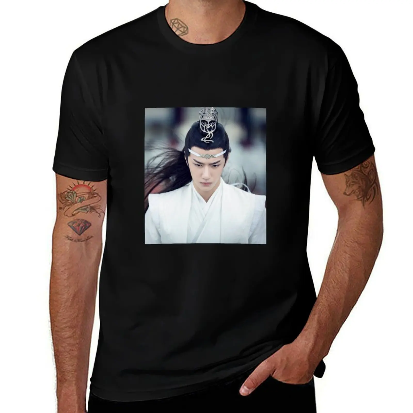 The Untamed Wang Yibo 1 T-Shirt Casual Basic Street Style T-Shirt