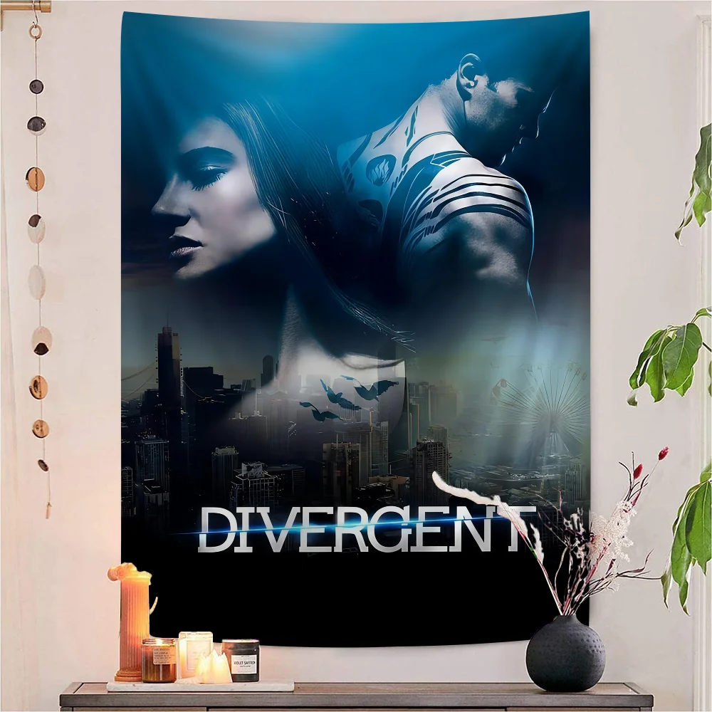 Divergent Movie Classic Chart Tapestry Art Science Fiction Room Home Decor Cheap Hippie Wall Hanging