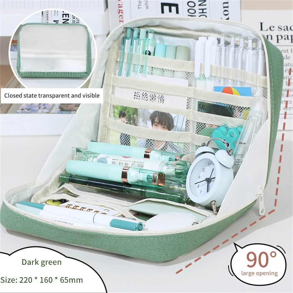 Pencil Case Suitable For Placing Various Stationery High-capacity Fashion Design Minimalist Style Pencil Box Aesthetics Backpack