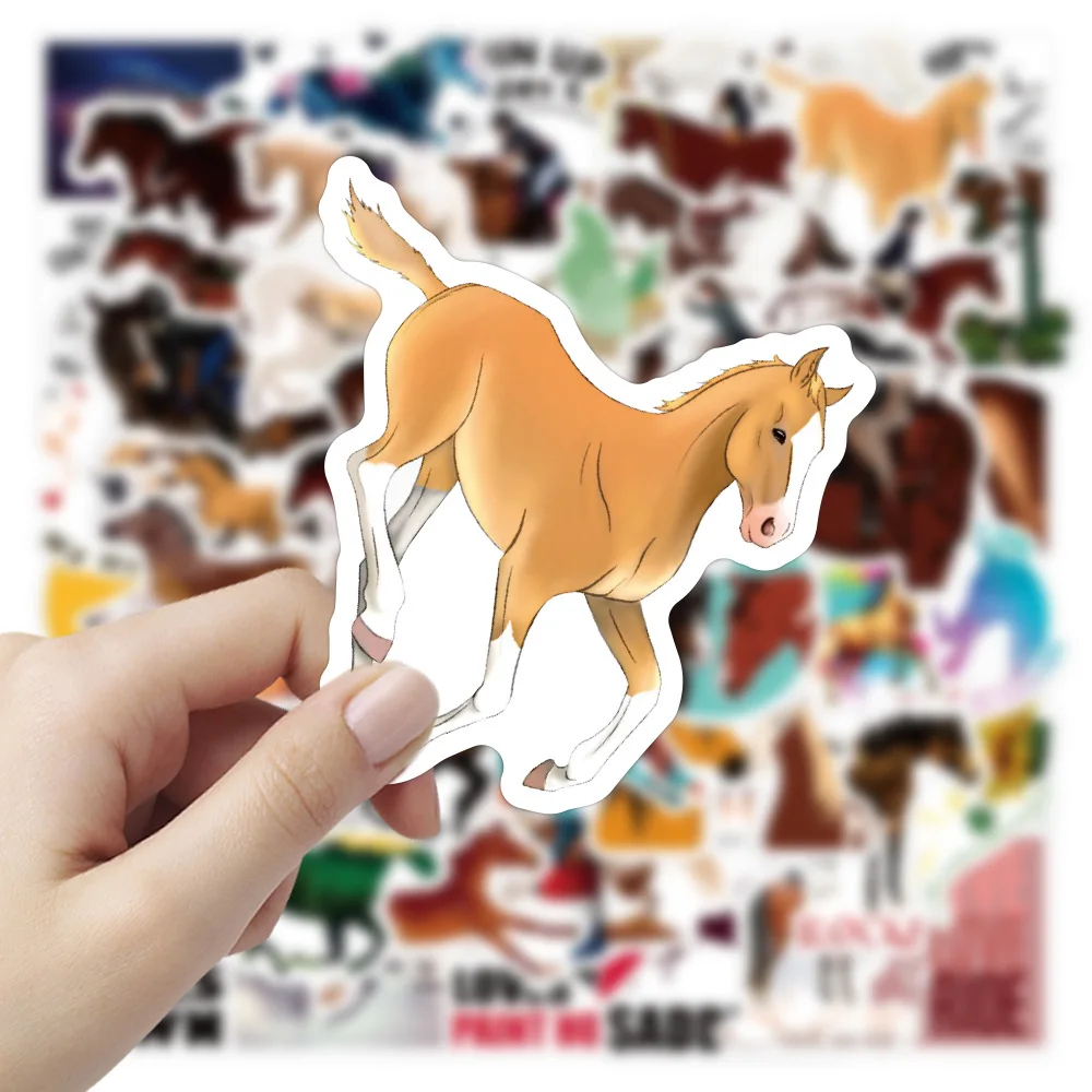 50PCS Horse Cute Stickers Decal for Wall Bike Guitar Laptop