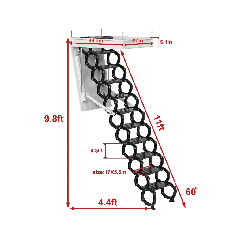 Telescopic Attic Stairs, Electric Telescopic Attic Ladder Pull down System