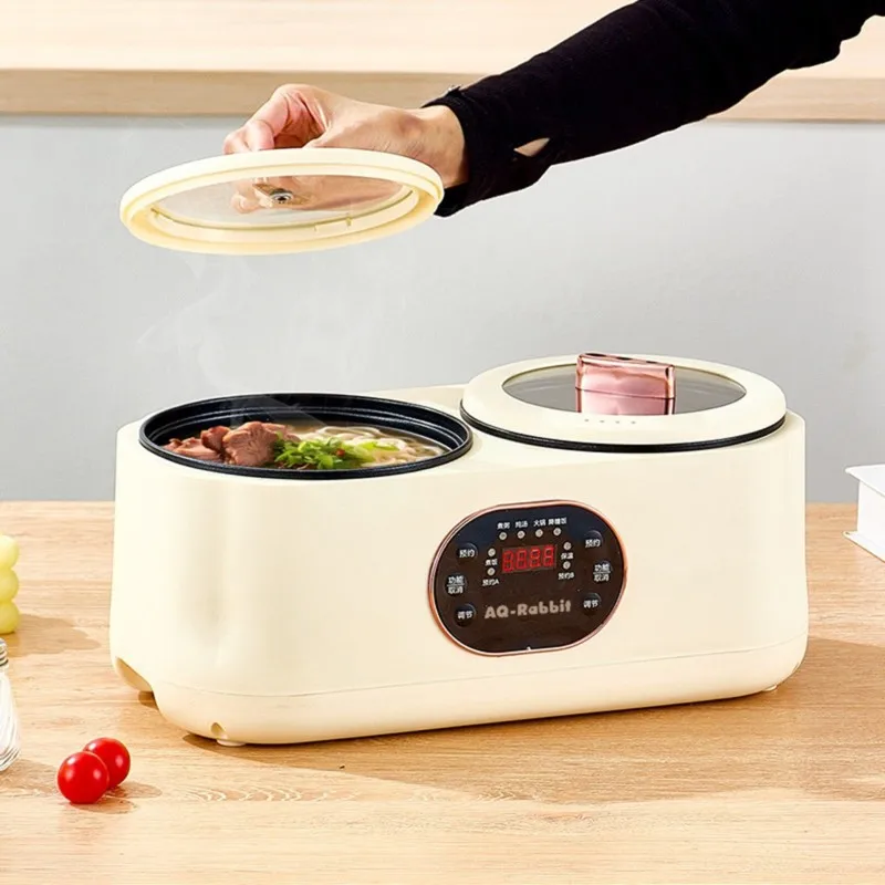 BAAO-Multifunctional Electric Hot Pot 3.6L Dual Pot With Digital Controls And Timer, Compact And Versatile Kitchen Appliance EU
