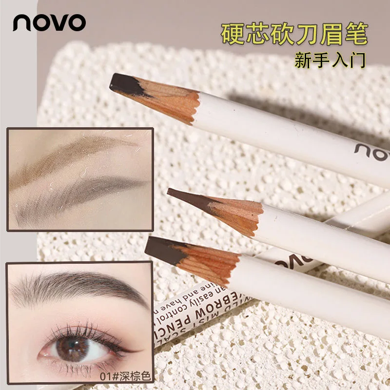 Soft Focus Eyebrow Pencil Waterproof Long Lasting Natural Matte Double-ended Brown Tint Shade Eyebrows Makeup Beauty Cosmetics