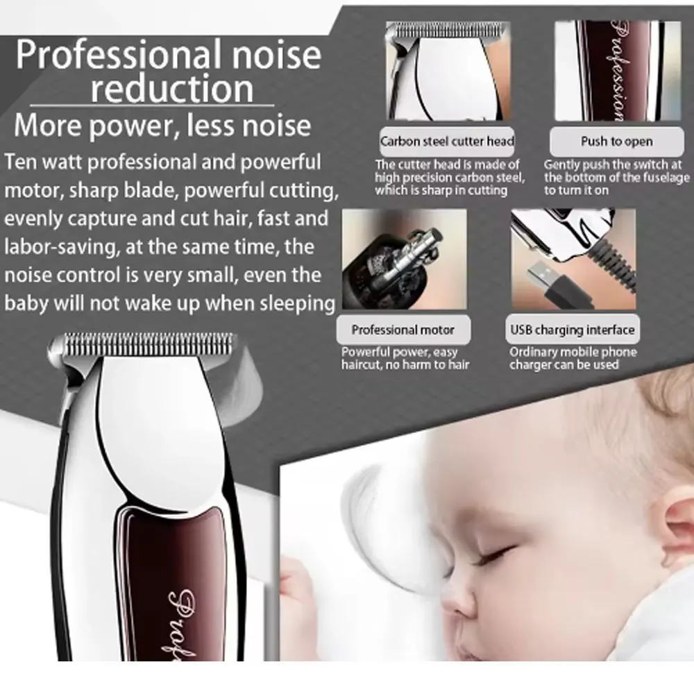 ماكينة تشذيب الشعر اللاسلكية القابلة لإعادة الشحن للرجال ماكينة قص الشعر الكهربائية الاحترافية لحافة الوجه والجسم