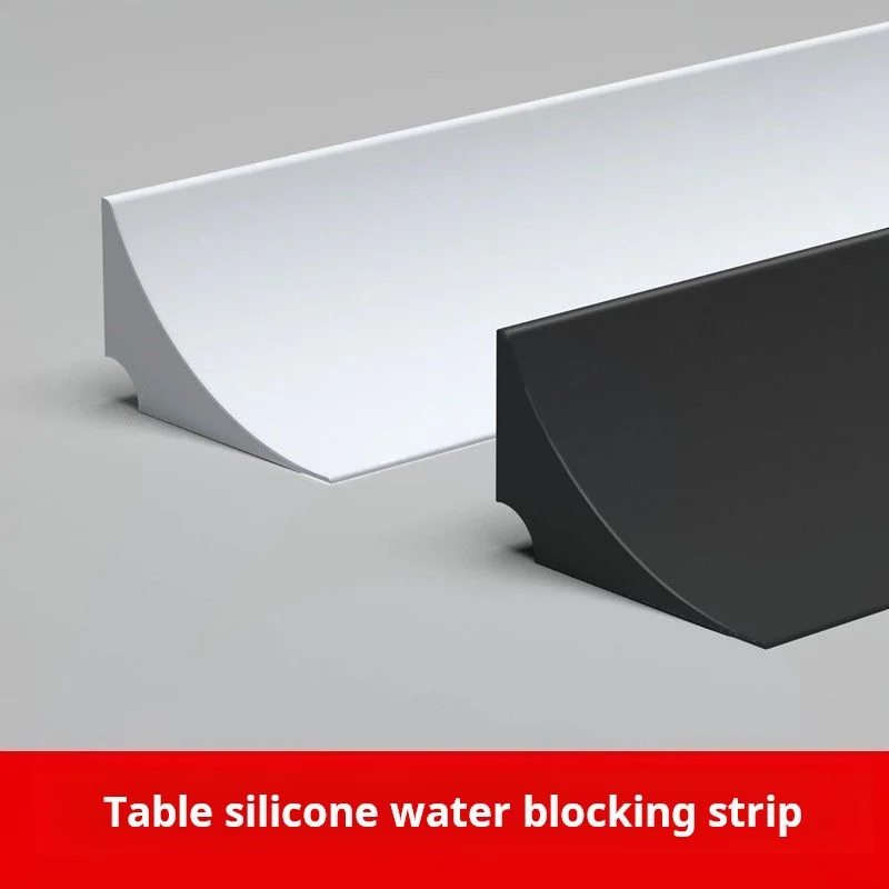 

1M Water Barrier Bendable Silicone Waterstop Strip Kitchen Countertop Retaining Barrier Dry&Wet Separation Door Sealing Strip