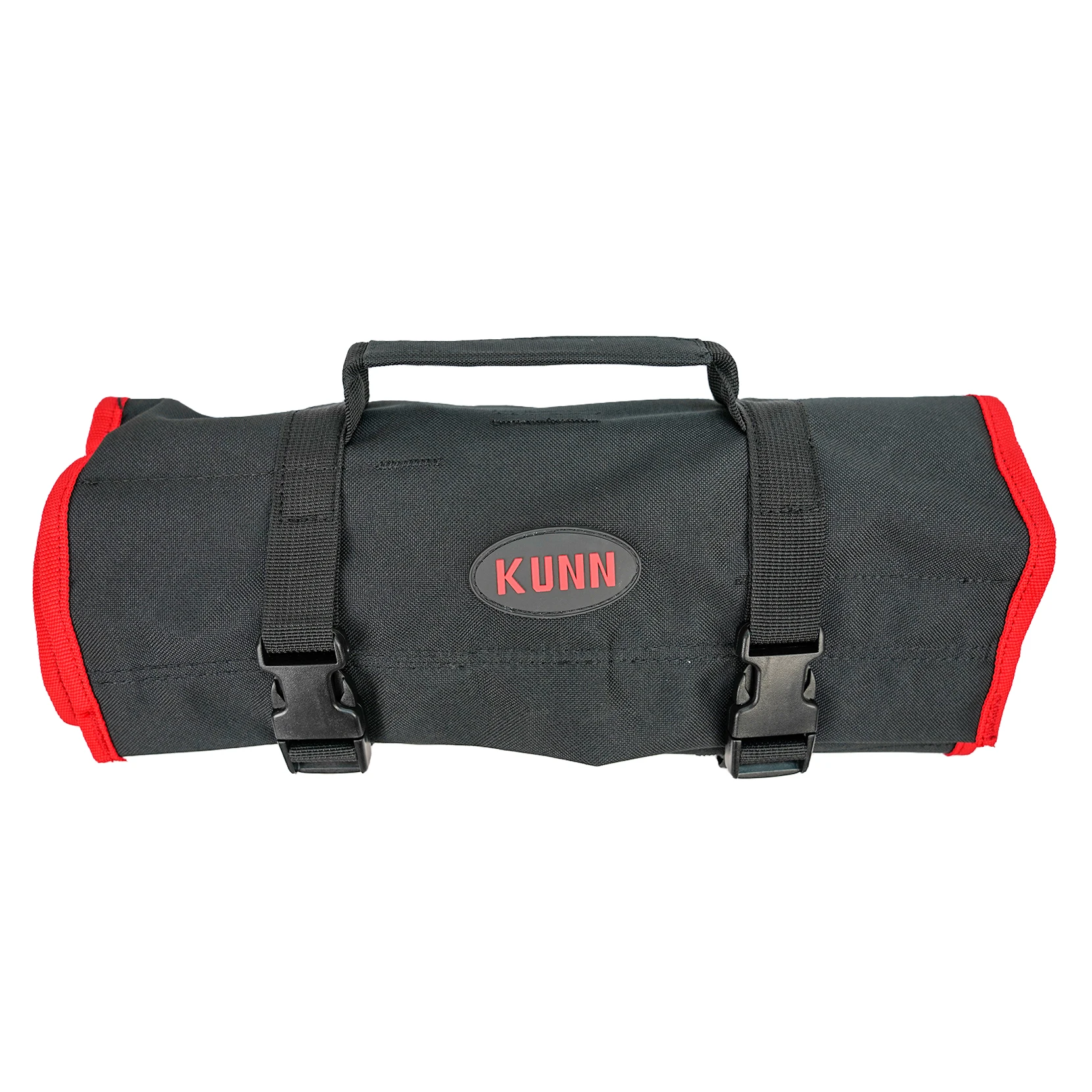 KUNN Tool Roll Organizer,,Wrench & Screwdriver Tool Pouch Heavy Duty 32 Pockets Roll Up Tool Bag,Black/Red