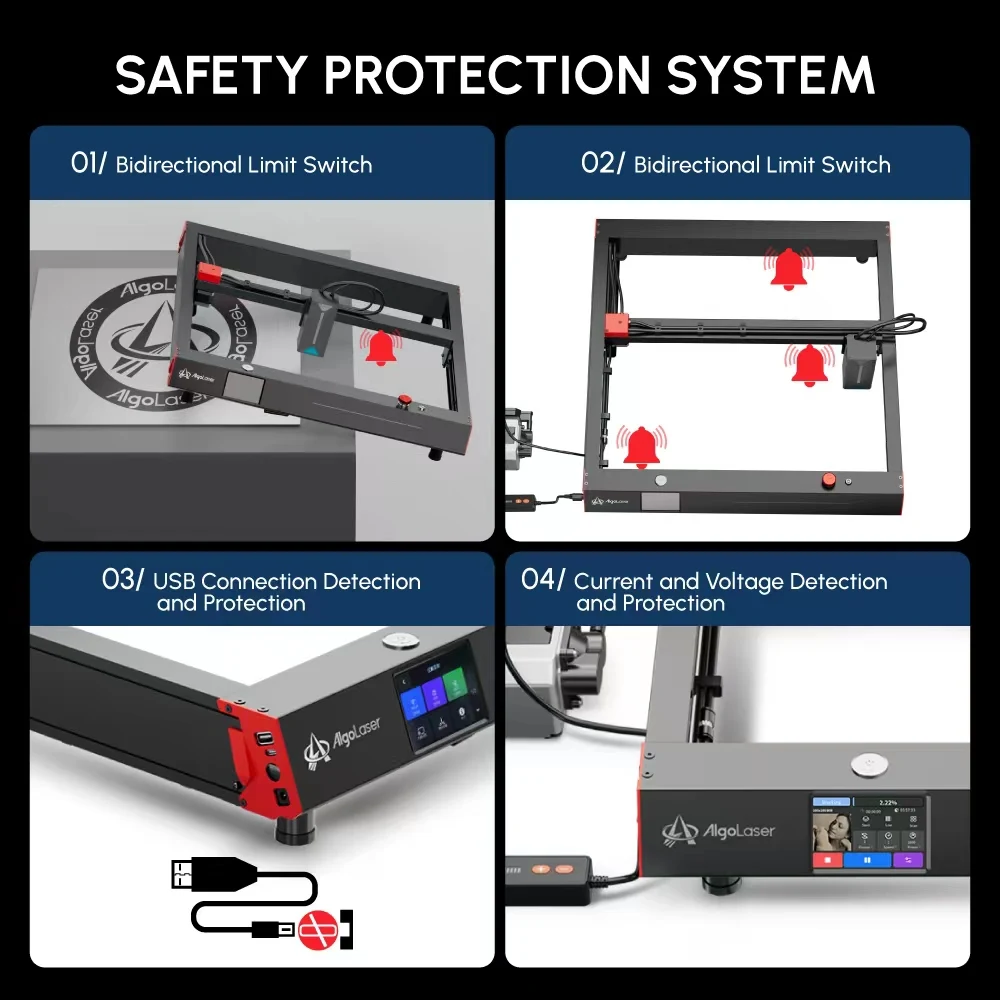 Algolaser&Ortur Delta 22W Laser Offline Touch Operation Engraving Batch Color Engraving Desktop Laser Cutting Master DIY Tools