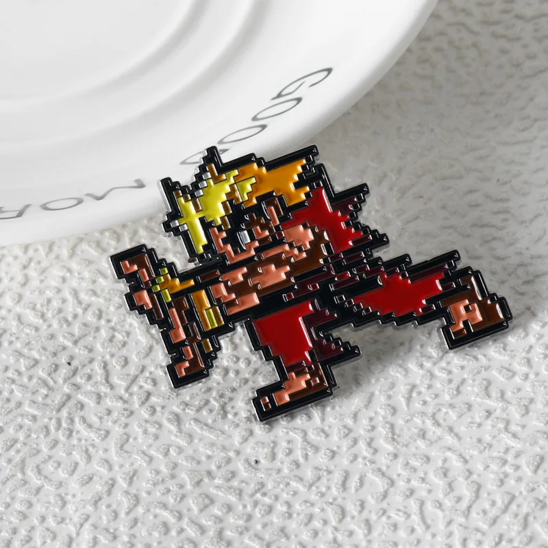 Game cosplay Street Fighter brooch Cartoon Fighter Peripheral enamel Badges Ron Ken Ho Ghost Wave Fist pins jewelry fans gifts