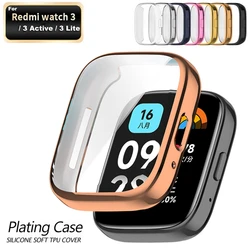 Funda protectora de pantalla de TPU para Xiaomi Redmi Watch 3 Active/Lite, carcasa protectora completa para reloj Redmi Watch 3