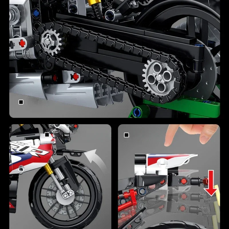 Bloques de construcción de automóviles de carreras Ducatis, motocicleta técnica 67261, modelo IDEAS, vehículo de moto, juguetes de ladrillos para niños, regalos de navidad