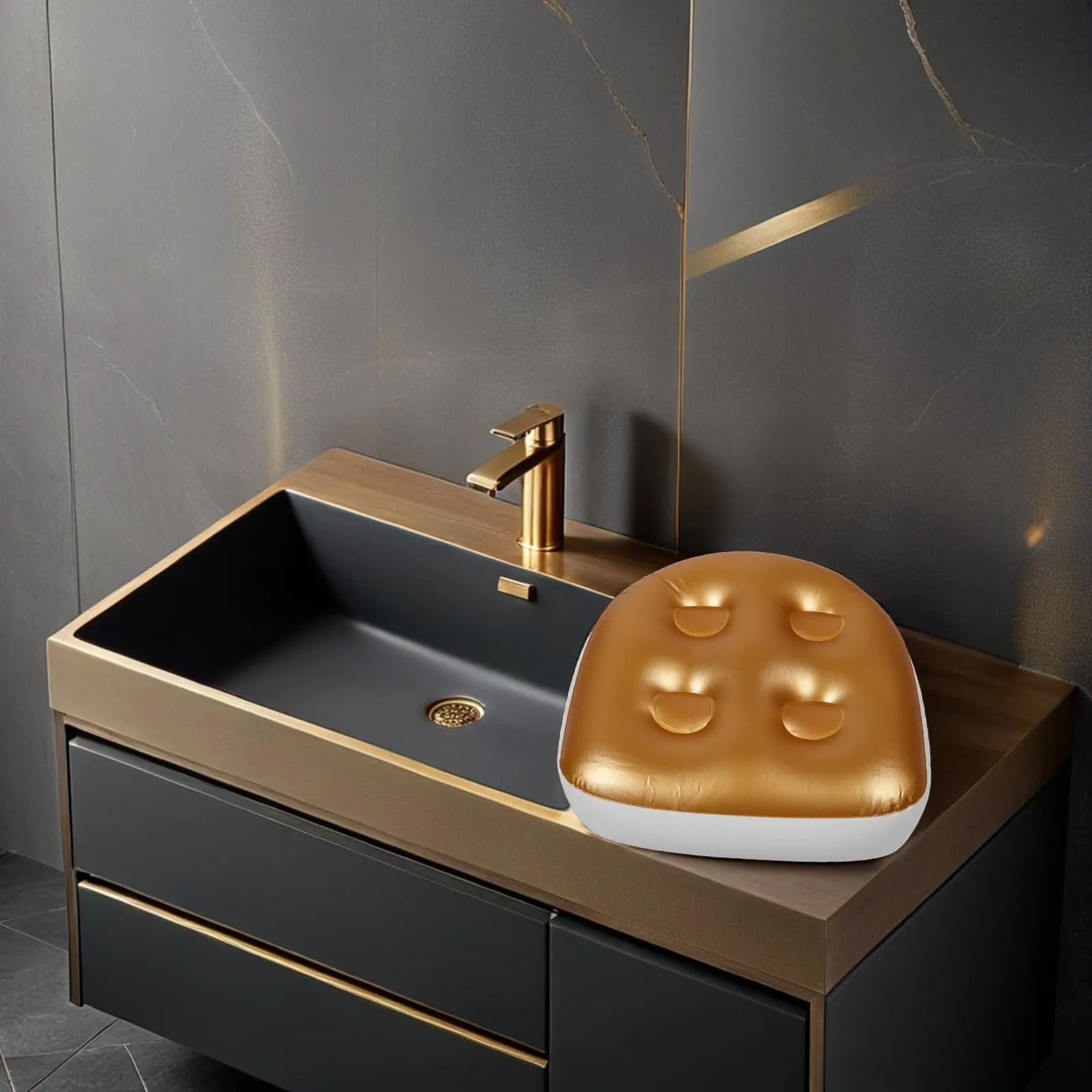 

Надувная подушка для ванны (2 шт.) с присосками, увеличенная на 6 дюймов, для поддержки тела, наполняемая водой, универсальная для спа-процедур