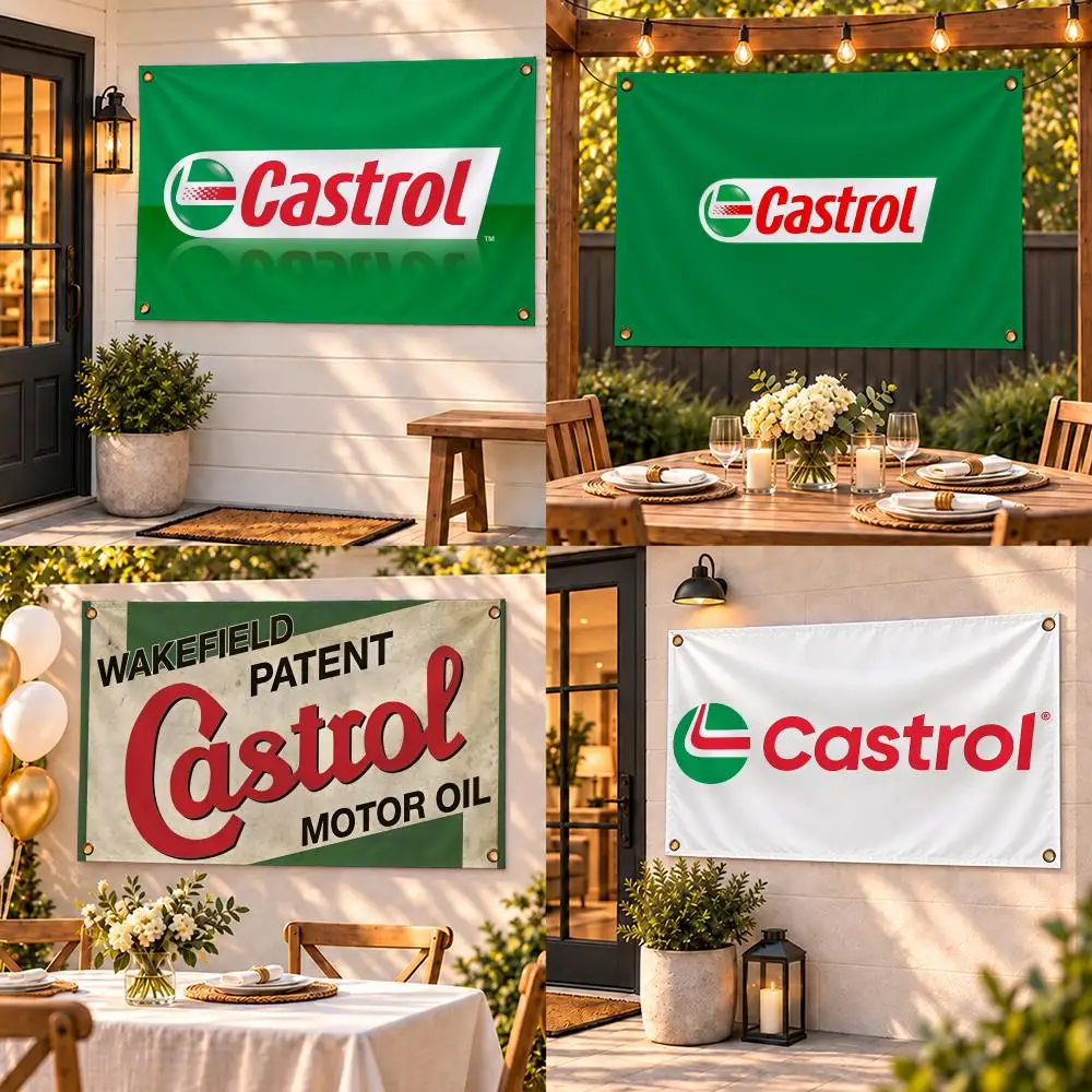 C-Castrol Flags Custom Wall Hanging Background Art Banner For Bedroom Home Living Room Outdoor Decor