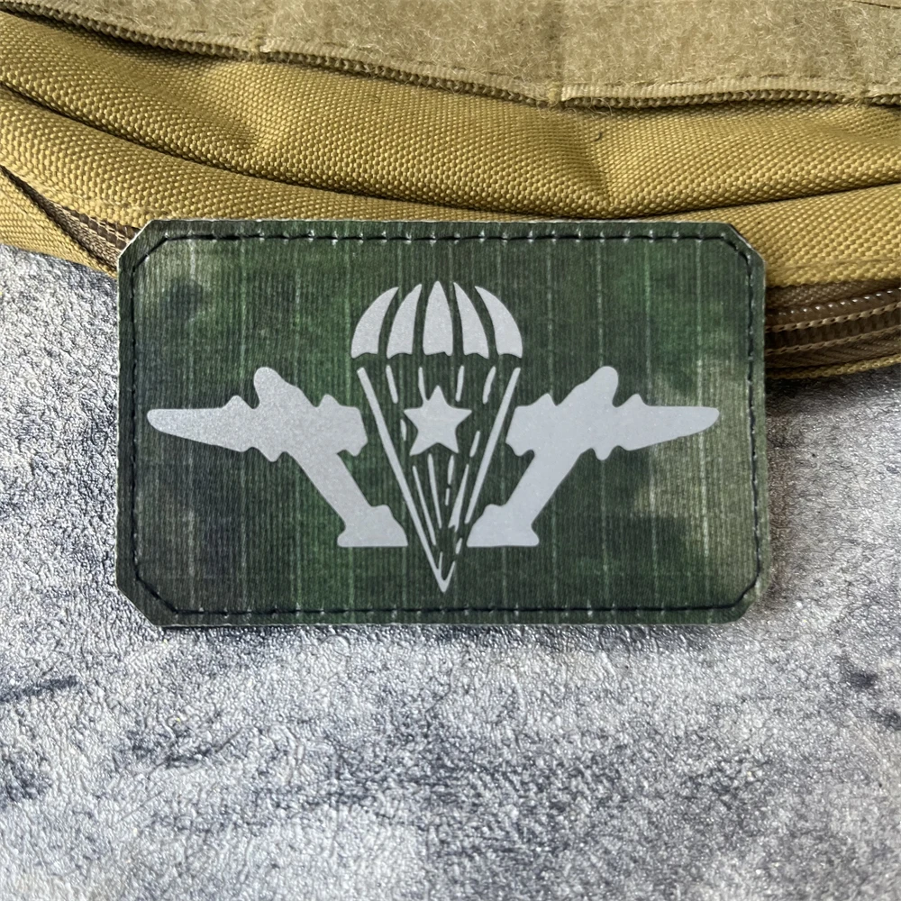 

"VDV" Chevron Morale Badge Patch Military Tactical Emblem Call Sign Patch Technology Printed Hook and Loop Backpack Stickers