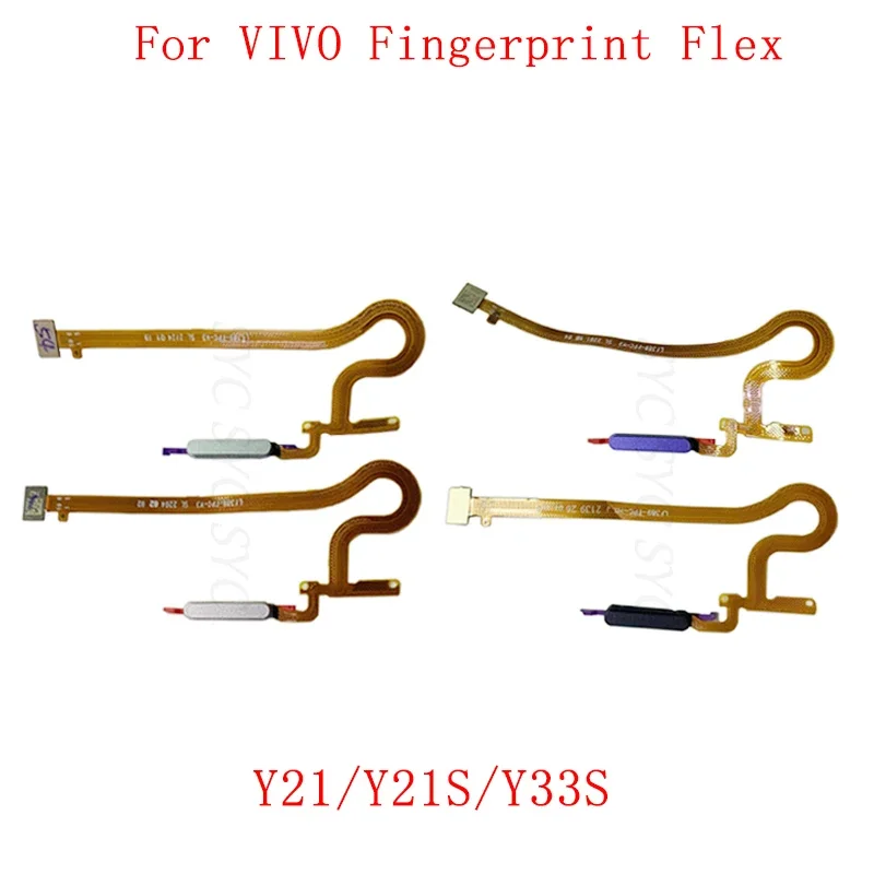 Fingerprint Sensor Button Flex Cable For VIVO Y21 Y21S Y33S Touch Sensor Scanner Repair Parts