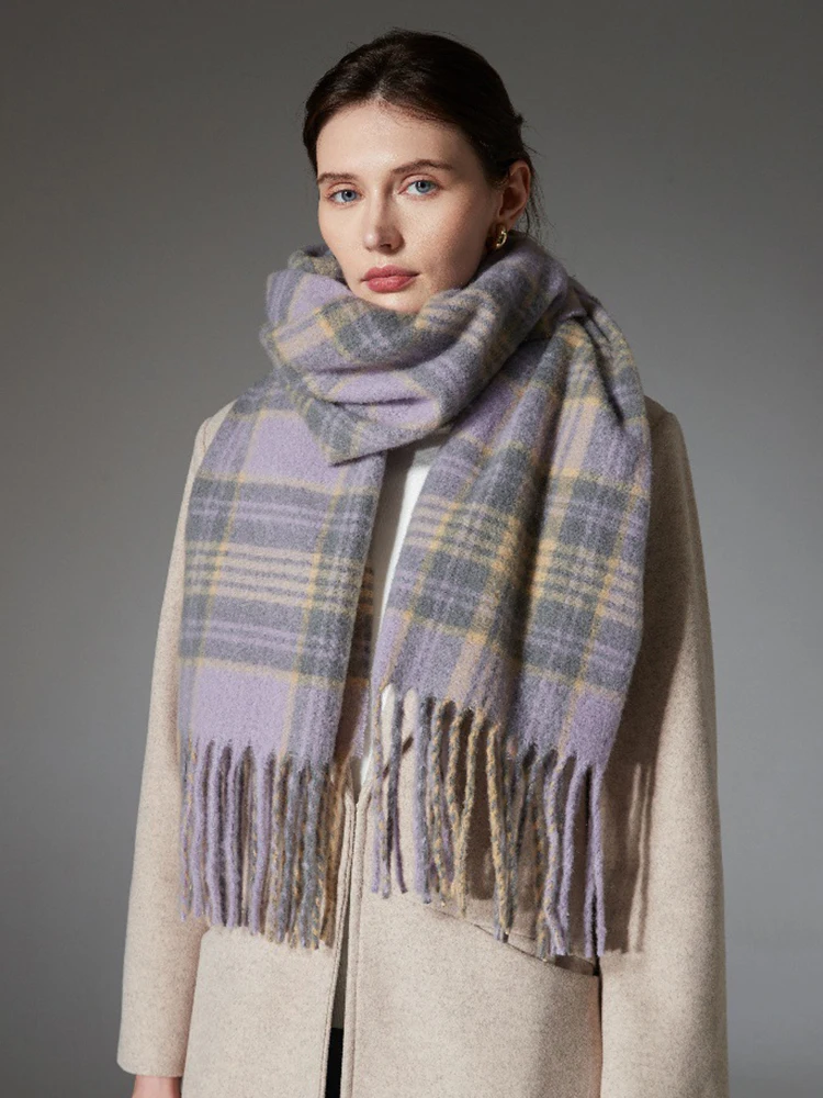 男性と女性のためのユニセックスニットスカーフ,カジュアルなタッセル,暖かいヴィンテージスカーフ,ユニセックスのショール,新しい,冬