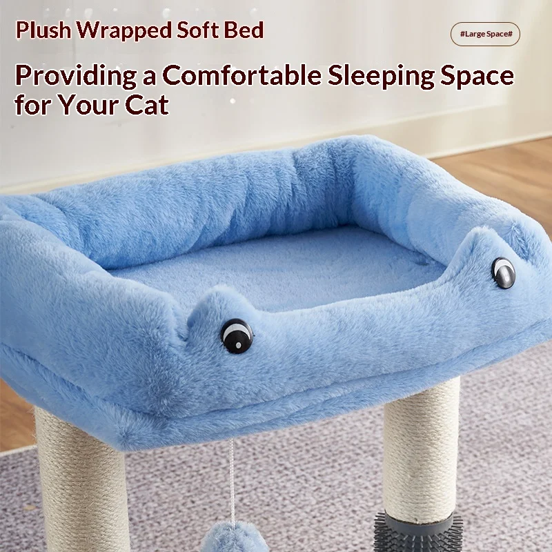 Árbol para gatos compacto con cama y rascador integrados - imagen 4