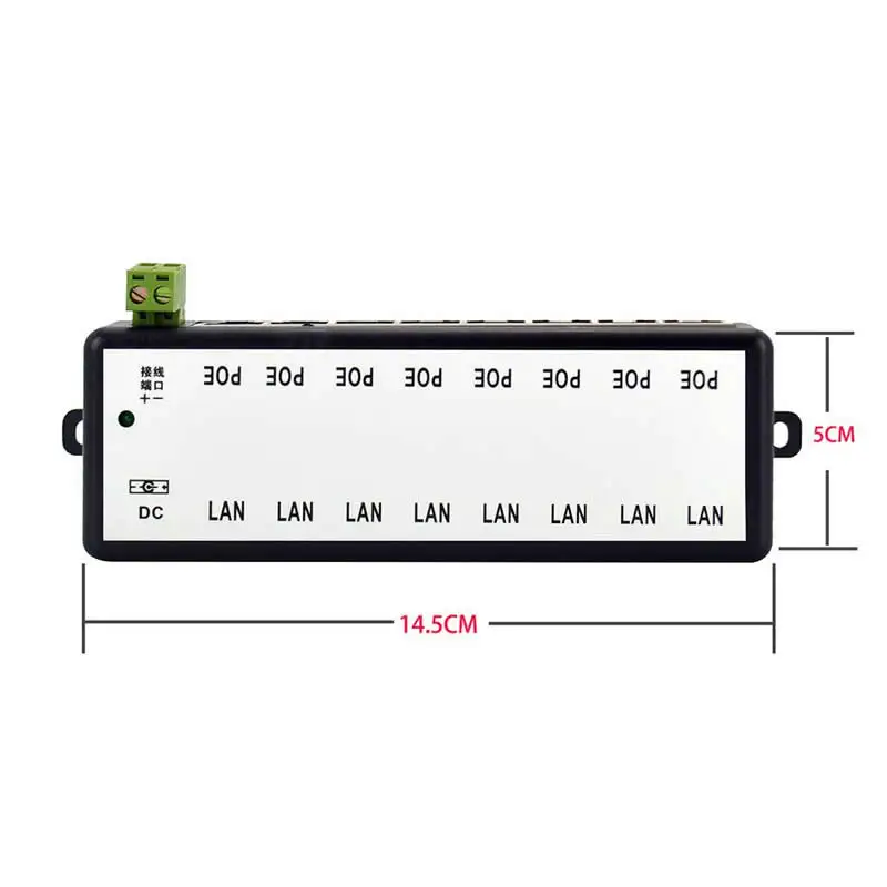 Imagem -06 - Escam-injetor Poe s1 s2 Portas Portas Divisor para Rede Cctv Câmera Switch Poe Energia sobre Ethernet Ahd