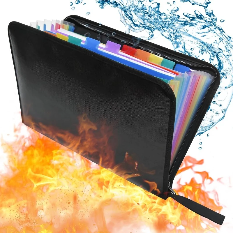 

Fire Resistant Accordion File Folder, Important File Manager, End of Life Program Organizer Folder
