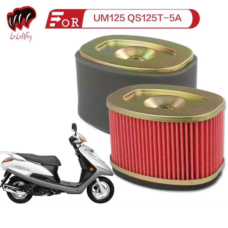 For SUZUKI UM125 QS125T-5A Scooter Motorcycle Air Filter Motor Bike Intake Cleaner Cleaner Element Replacement