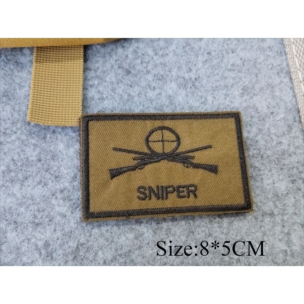 Double Spear Sniper Embroidered Patch Precise Targeting Tactics Morale Badge Military Fans Backpack Patches for Clothing Sticker