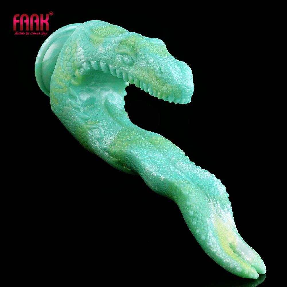 FAAK Fantasy Dragon Tongue Sex Toys with Suction Cup Silicone Double Dildo Multi Color Clit Stimulate Prostate Massage For Men