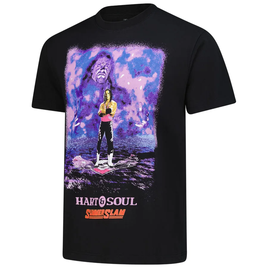 

Men's Black Bret Hart Hart&Soul Vintage Graphic T-Shirt Classic Fashion Trend Loose Breathable Suitable For Outdoor Activities