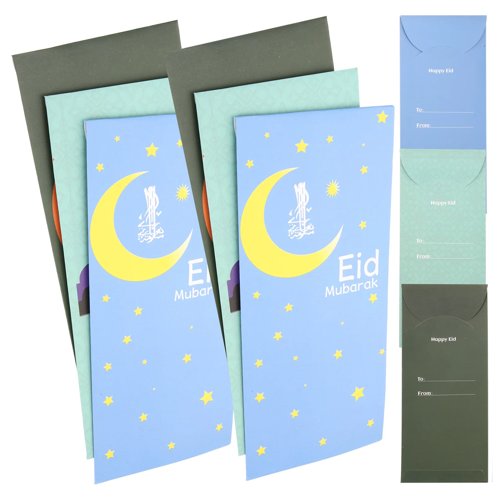 

18Pcs Eid Mubarak Envelopes Money Gift Paper Envelopes Ramadan Cash Holder Greeting Cards Pack Letter Envelope