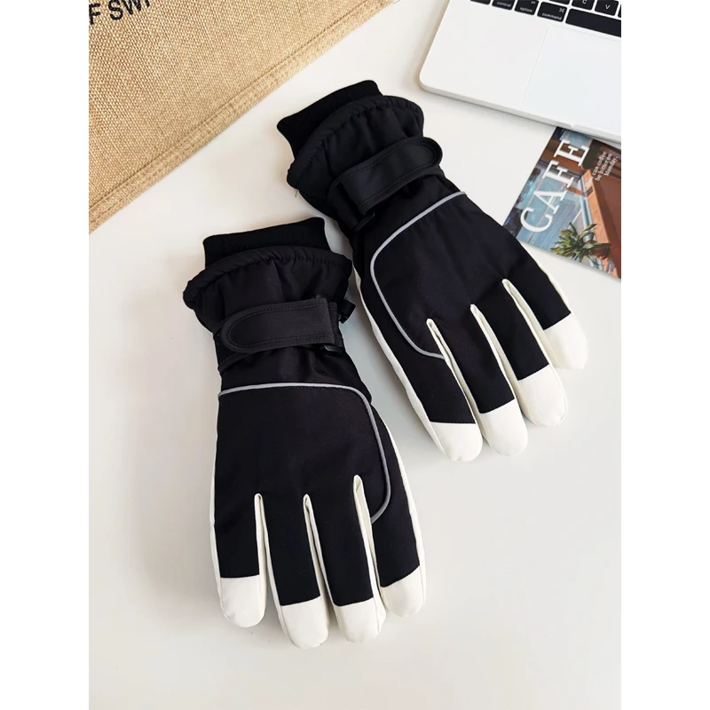 قفازات قطنية للرجال في الشتاء، مع عزل مضاف وسماكة للدفء. مناسبة لركوب الدراجات الكهربائية والدراجات النارية