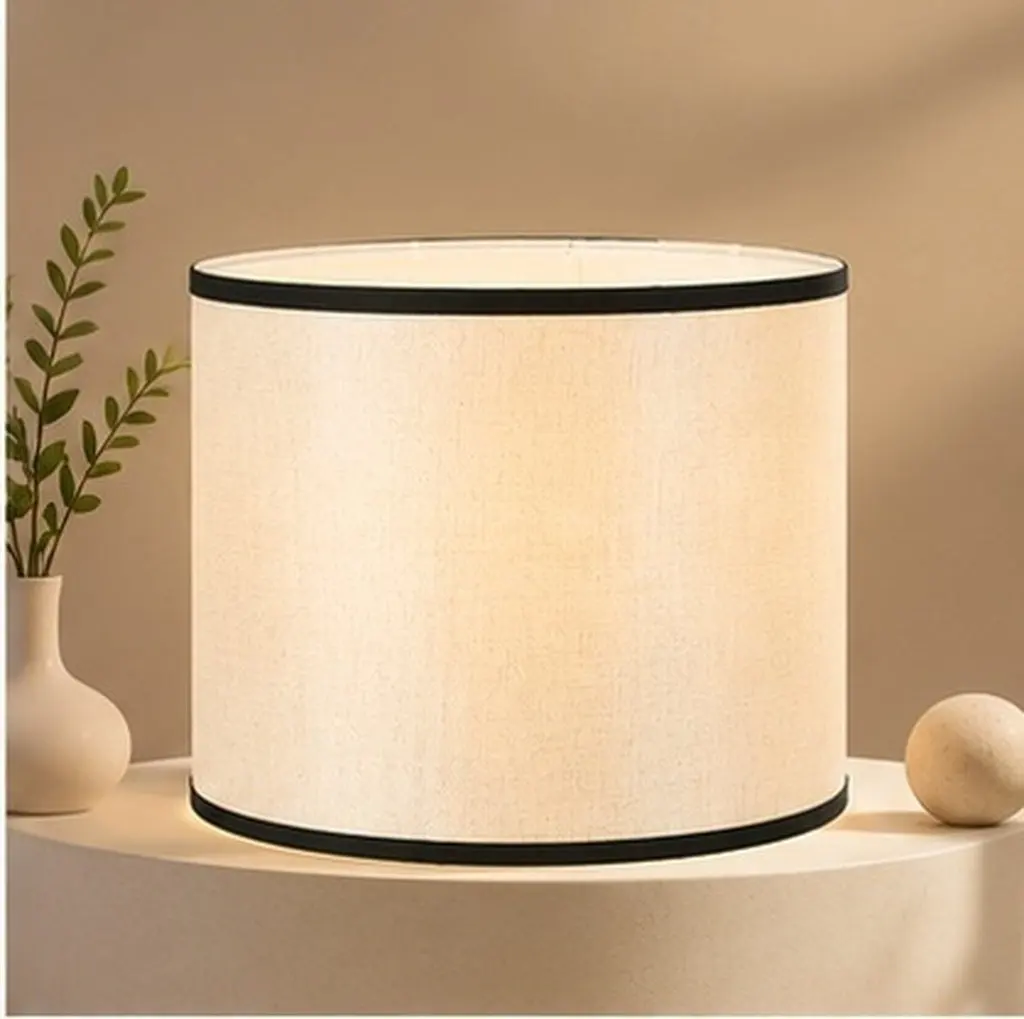 Round Replacement Cloth Lampshade Lamp Cover for Table and Floor Lamp Soft Light Modern Decorative Lampshade for Home Study