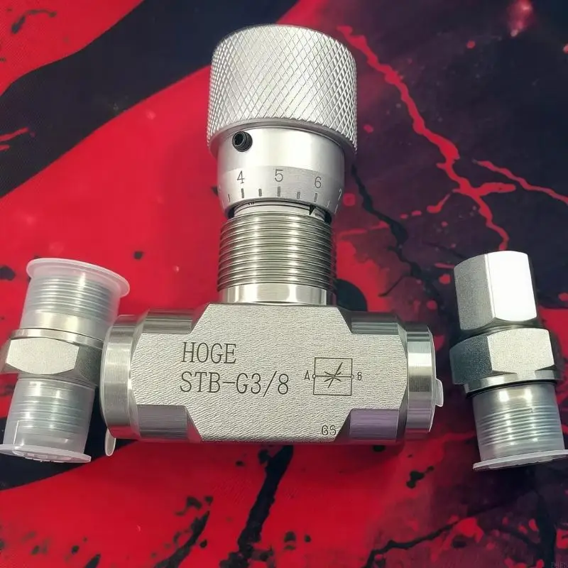 

Stainless Steel Hydraulic Control Valves 3/8Inch Adjustable Bidirectional Throttle Valves Hydraulic Flows Regulator